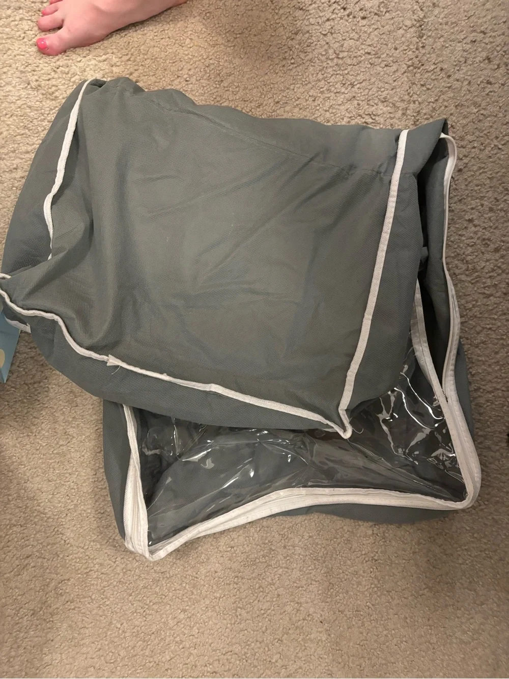 Bed Bath & Beyond Gray and Clear Under-Bed Storage Organizer